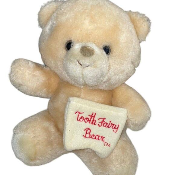 Vintage Animal Fair Tooth Fairy Bear Plush Teddy Stuffed Nursery Gift Pocket 8" - Picture 1 of 8